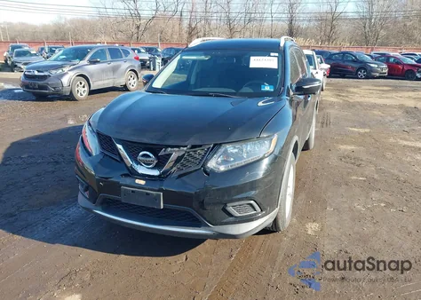 2015 Nissan Rogue Sv из США, поврежденный, VIN KNMAT2MV1FP538588